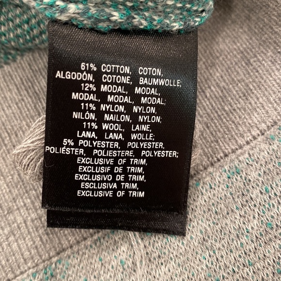 NWT Moth - Anthro - NWT - Gray/Green Chevron Knit Asymmetrical Skirt - EUC - S - Picture 13 of 16